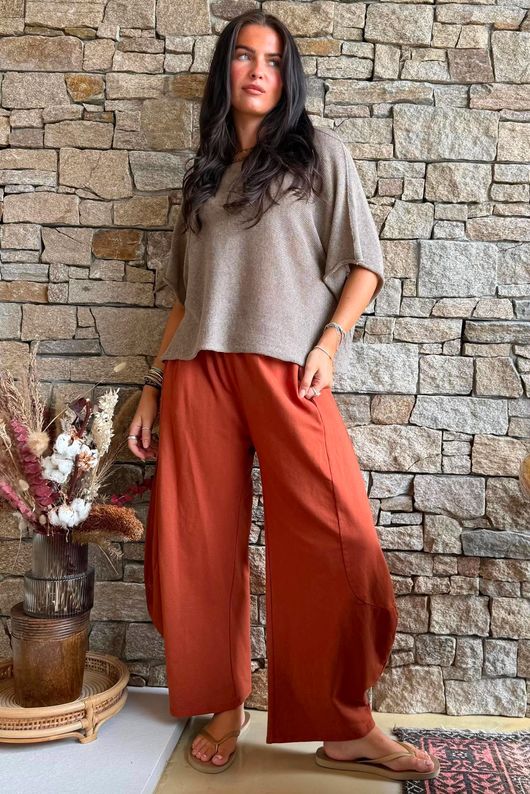 Lagen 7/8 Barrel Pant Rust